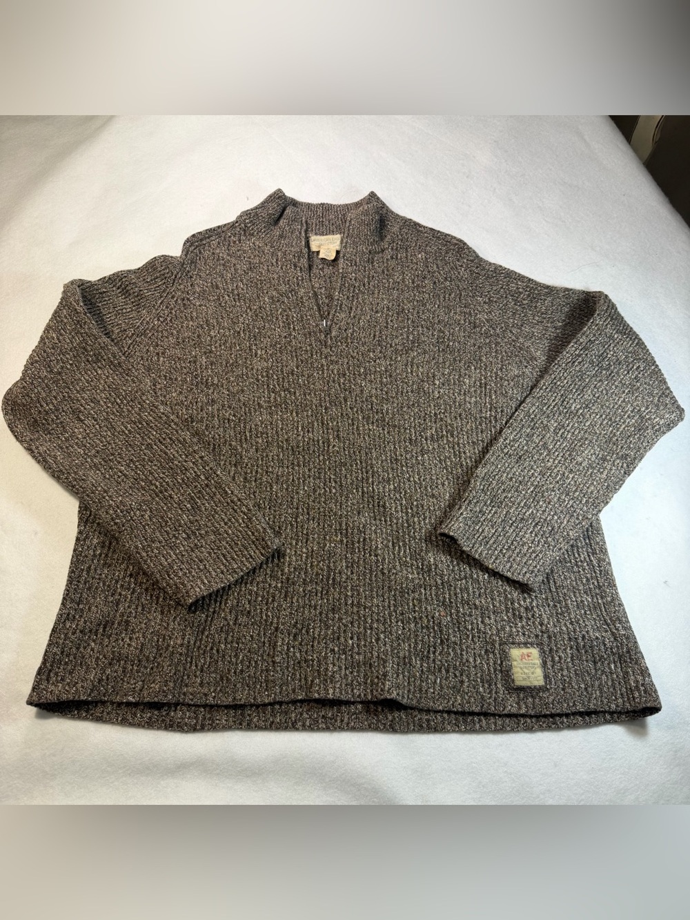 Vintage American Eagle Wool Quarter Zip Sweater XL